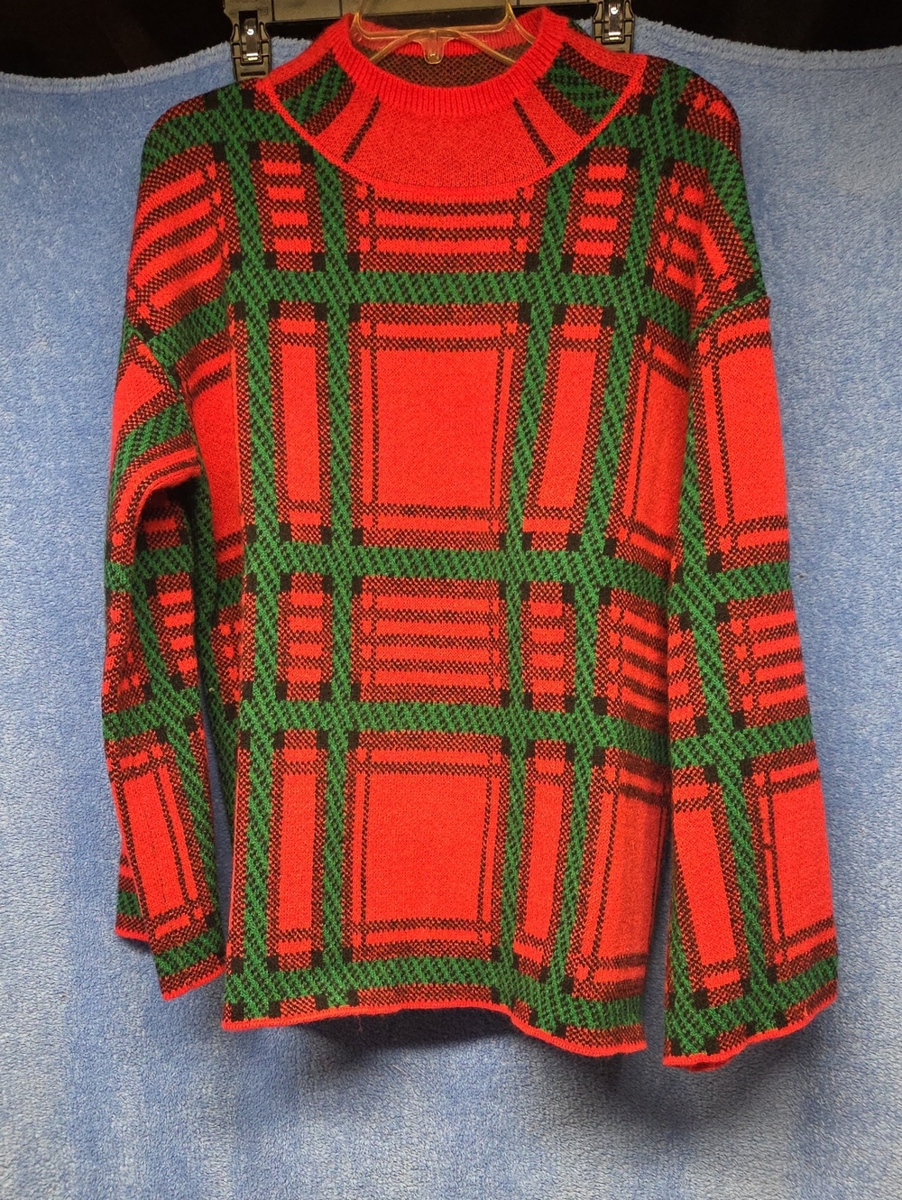 Red & Green Plaid Women's Sweater
